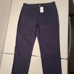 J. Crew New with Tags Women’s High-Rise Girlfriend Chino Pants Navy Blue size 6